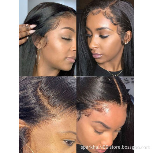 Unprocessed Brazilian Human Hair T-Part Lace Wig Vendors Raw Water Wave Virgin Cuticle Aligned Full Swiss Lace Frontal Wig